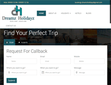 Tablet Screenshot of dreamzholidayz.com